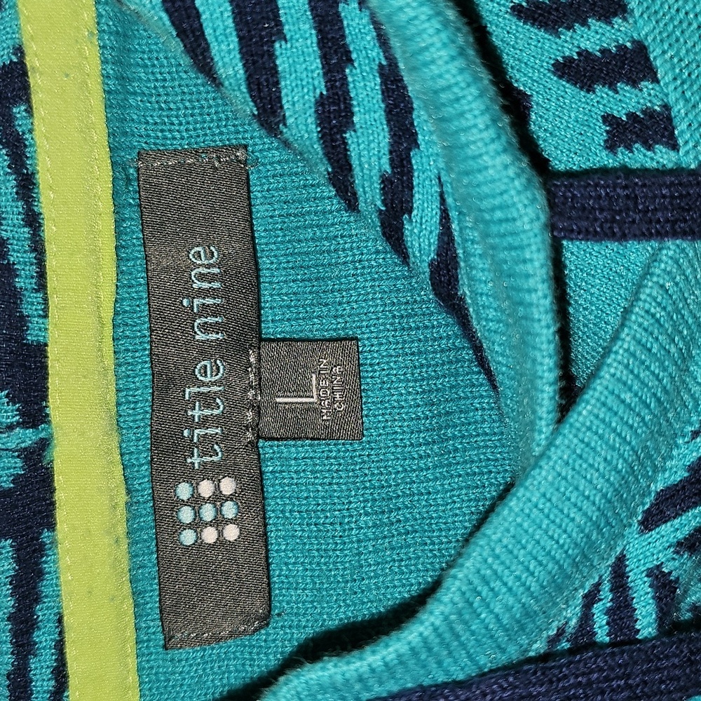 Title Nine Dekker Turquoise Knit Hoodie - Picture 5 of 9